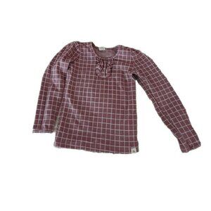 L+R Rose Windowpane Petal Top
